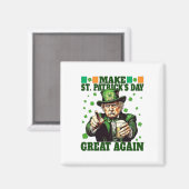 Make St Patrick Day 素晴らし Again おもしろい Trump 2025 マグネット (正面/裏面)