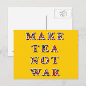 Make Tea Not Warはがき ポストカード (正面/裏面)