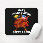 Make Thanksgiving Great Again Dabbing Turkey Trump マウスパッド (マウス)