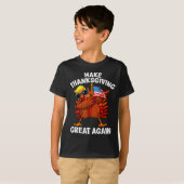 Make Thanksgiving Great Again Dabbing Turkey Trump Tシャツ (正面フル)