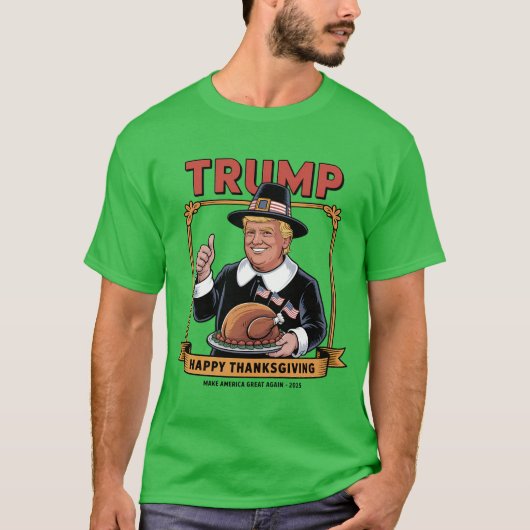 Make Thanksgiving Great Again Vintage Trump Thanks Tシャツ (正面)