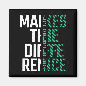 Make the Difference -タイポグラフィ マグネット (正面)