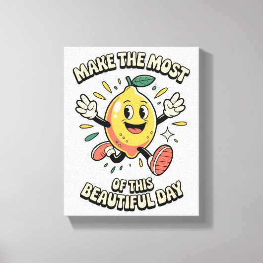 Make the Most – Lemon Poster Art キャンバスプリント (正面)