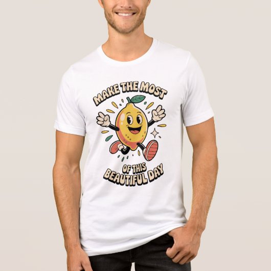 Make the Most – Lemon Power Men's トライブレンドＴシャツ (正面)