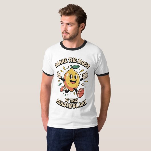 Make the Most – Lemon Power Men's Tシャツ (正面フル)