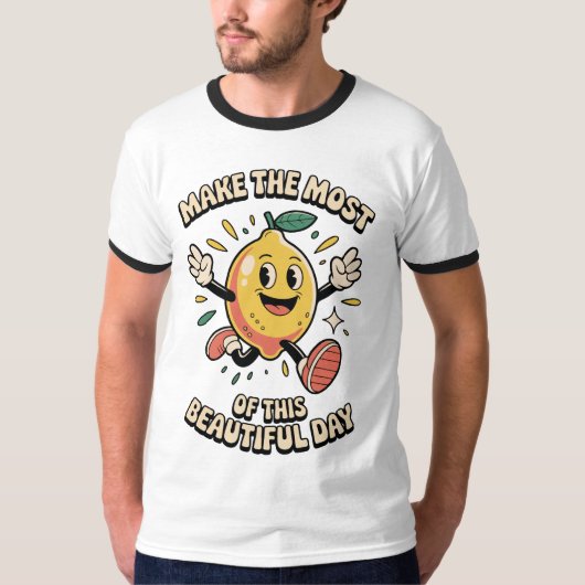 Make the Most – Lemon Power Men's Tシャツ (正面)