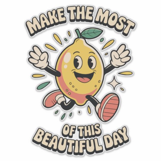  Make the Most – Lemon Vinyl Sticker シール (正面)