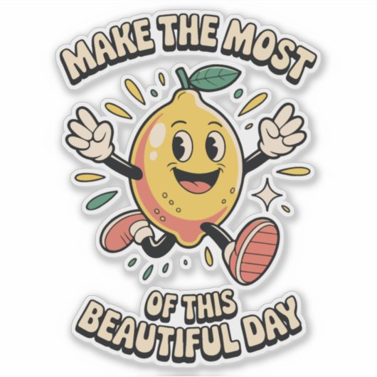 Make the Most – Lemon Vinyl Sticker シール (正面)