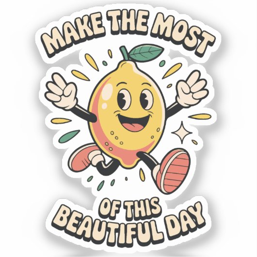  Make the Most – Lemon Vinyl Sticker シール (正面)