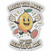  Make the Most – Lemon Vinyl Sticker シール (正面)