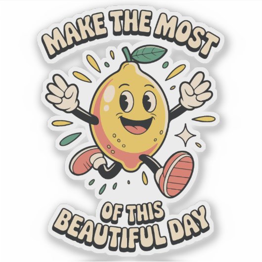 Make the Most – Lemon Vinyl Sticker シール (正面)
