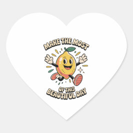 Make the Most – Lemon Vinyl Sticker ハートシール