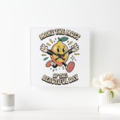 Make the Most – Lemon Wall Clock スクエア壁時計 (ホーム)