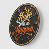 Make Things Happen ラージ壁時計 (傾斜)