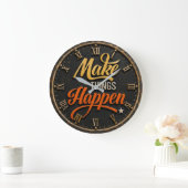 Make Things Happen ラージ壁時計 (ホーム)