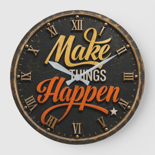 Make Things Happen ラージ壁時計 (正面)