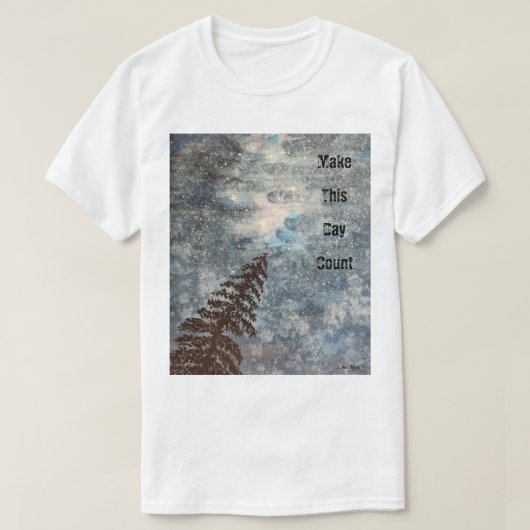 Make This Day Count Lone Tree Stars Rugged Nature Tシャツ (デザイン正面)