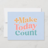 Make Todayカウント感動的引用文カード (正面)