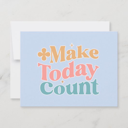 Make Todayカウント感動的引用文カード (正面)