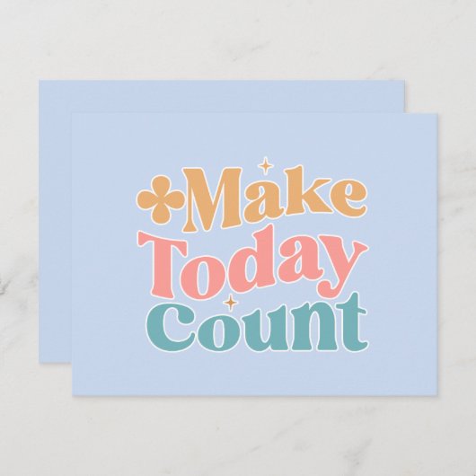 Make Todayカウント感動的引用文カード (正面/裏面)