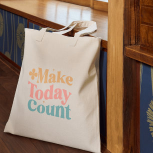 Make Todayカウント感動的引用文 トートバッグ