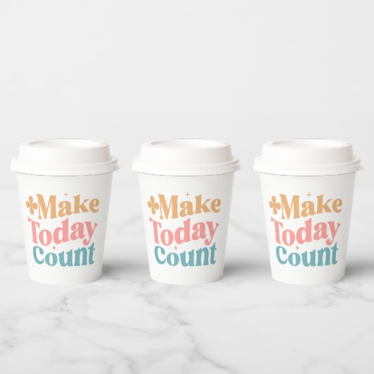 Make Todayカウント感動的引用文 紙コップ (複数)