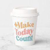 Make Todayカウント感動的引用文 紙コップ (正面)