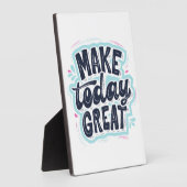 Make today素晴らしやる気を起こさせる引用文デザイン フォトプラーク (側面)