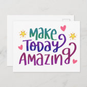Make Today驚くべき引用文 ポストカード (正面/裏面)