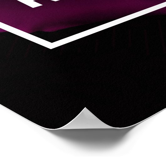 Make Today驚くべき文字 – 紫のバラ写真 ポスター (角)