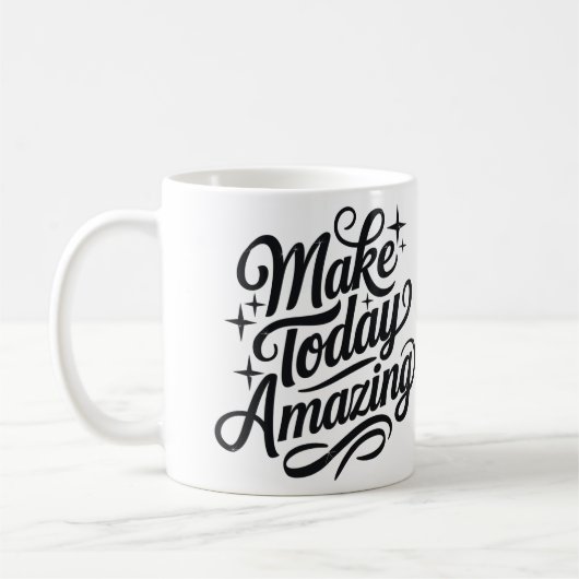 Make Today Amazing 2 コーヒーマグカップ (左)