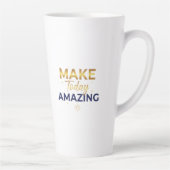 Make Today Amazing Gold Navy Sun Design カフェラテマグ (右)