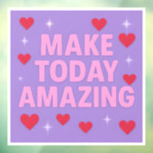 Make Today Amazing Red Hearts Sparkles  ウィンドウサイン (シート3)