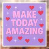 Make Today Amazing Red Hearts Sparkles  ウィンドウサイン (シート2)