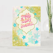 Make Today Beautiful - Hand-Lettered Inspirational カード (正面)