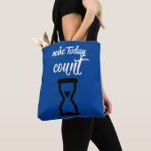 「Make Today Count」:ことわざ感動的文字 トートバッグ (クローズアップ)