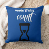 "Make Today Count":ことわざ感動的文字des クッション (ブランケット)