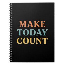 Make Today Count – ミニマリストのノートやる気を起こさせるブック ノートブック