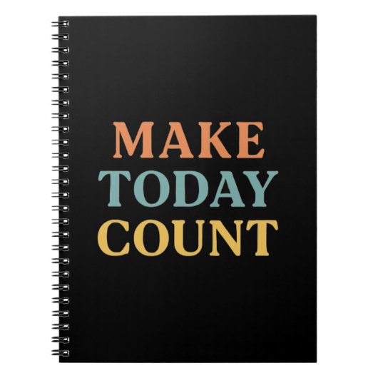 Make Today Count – ミニマリストのノートやる気を起こさせるブック ノートブック (正面)