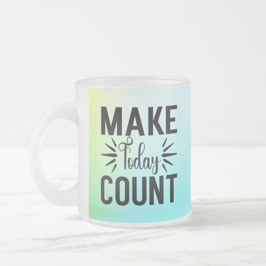 Make Today Count-68543 T-Shirt フロストグラスマグカップ (左)