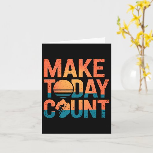 Make Today Count Not Tomorrowステッカー カード (黄色い花)