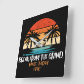 Make Today Epic Palms BFTG時計 スクエア壁時計 (傾斜)