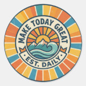 Make Today Great Sticker ラウンドシール (正面)