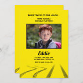 Make Tracksフォト誕生日パーティー 招待状 (正面/裏面)