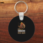 Make Turkey Great Again Funny Thanksgiving Trumpki キーホルダー (正面)