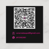 Make Up Artist Business Card スクエア名刺 (裏面)
