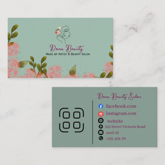 Make Up Artist Business Card  名刺 (正面/裏面)