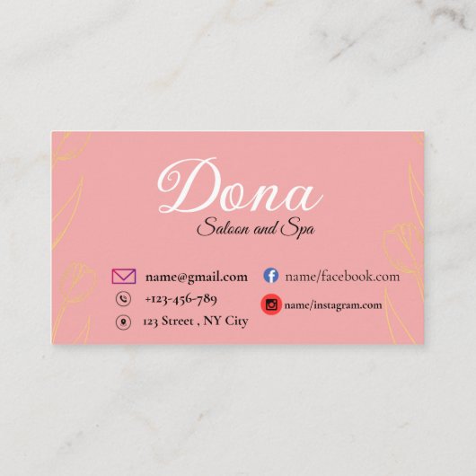 Make Up Artist Business Card  名刺 (裏面)