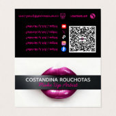 Make Up Artist Business Card - folded card 名刺 (外部フラット)