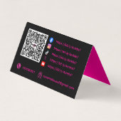 Make Up Artist Business Card - folded card 名刺 (裏面)